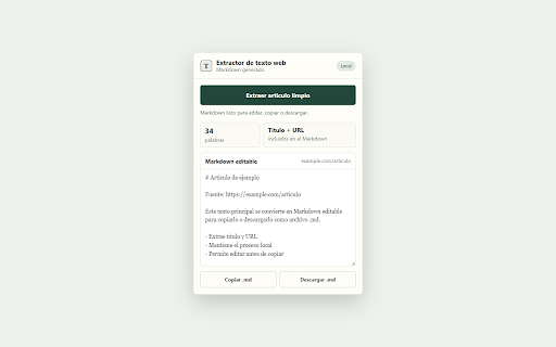 Extractor de texto web screenshot 1