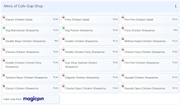 Cafe Gup-Shup menu 