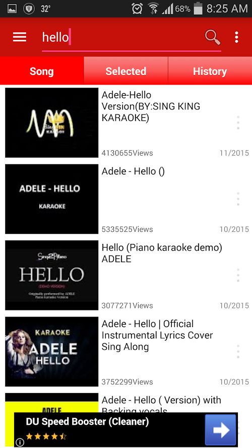 Android application Karaoke Online screenshort