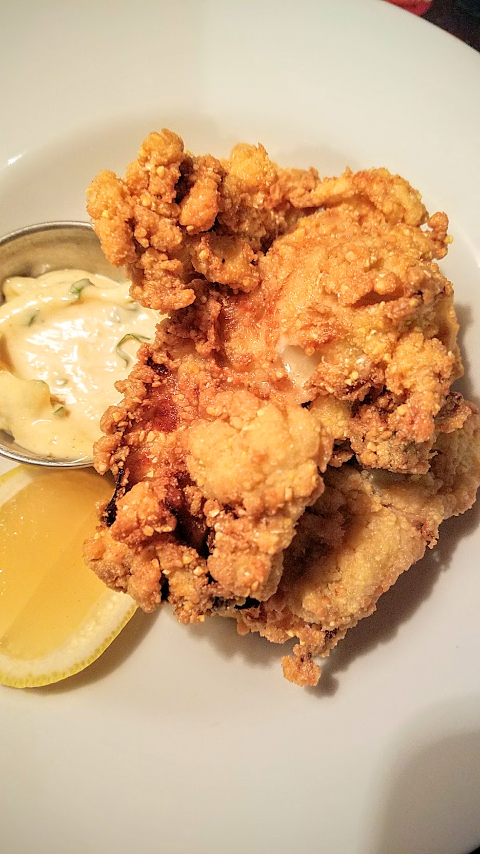 Example Food at Saraveza fried oysters with remoulade