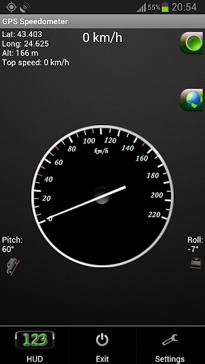 Screenshot GPS Speedometer with HUD