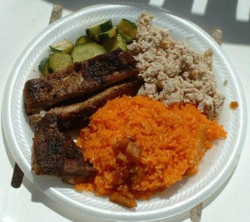 My Favorite Way To Eat It: With Bbq Spareribs, Chamorro Cucumber Salad, And Kelaguen!