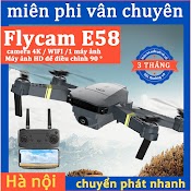 Flycam E58 , Camera 4K , Kết Nối Trực Tiếp Smartphone Quay Phim Chụp Ảnh Hd - Trang Bị Đèn Led Trợ Sáng Trong Camera