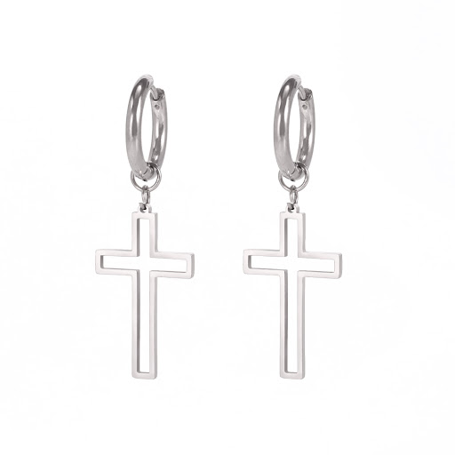 Title 10, Stainless Steel Cross Pendant Personality Minim...