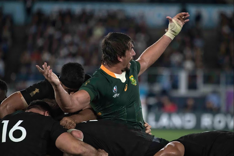 Springbok lock Eben Etzebeth has denied assaulting a homeless man or using racial slurs.