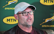 Jacques Nienaber (head coach) during a Springbok team press conference in Cape Town on Wednesday.