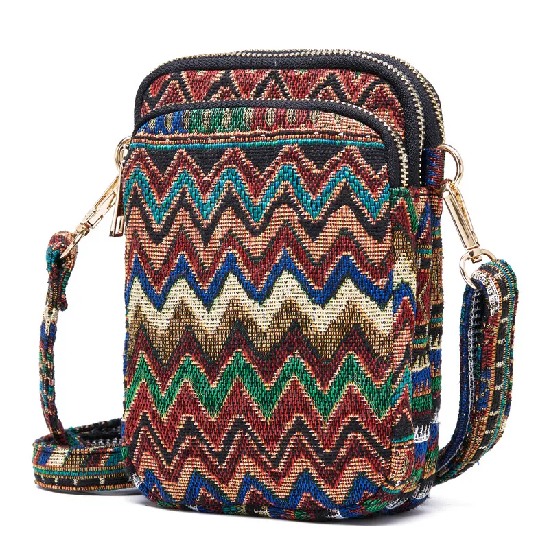 Etnische dames casual messenger bag, perfect voor dagelijks gebruik, ruim en comfortabel, ideaal voor werk of vrije tijd, een stijlvolle en praktische accessoire