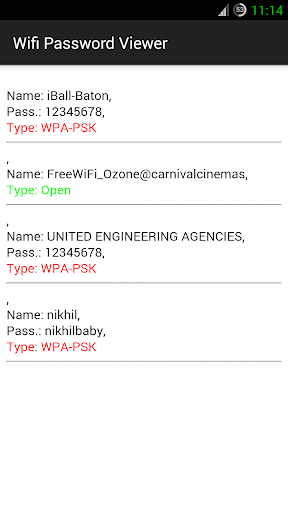 Wifi Password Viewer [ROOT]