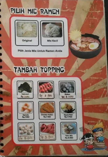 Gerobak Ramen menu 