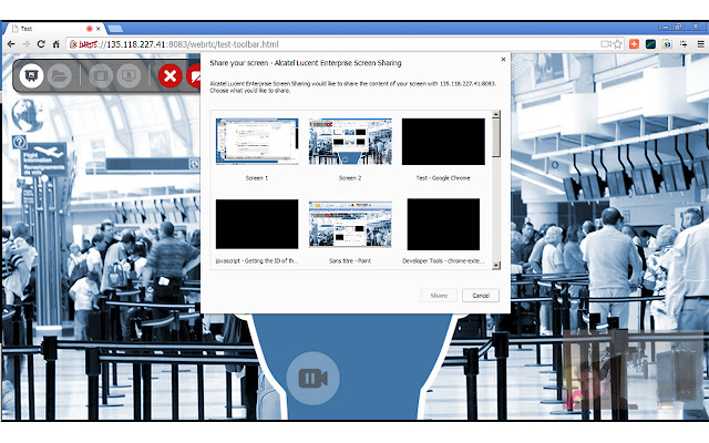 Alcatel Lucent Enterprise Screen Sharing chrome extension