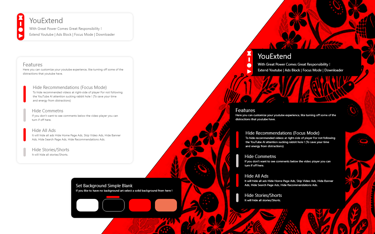 Extend Youtube | Ads Block | Focus Mode Preview image 3