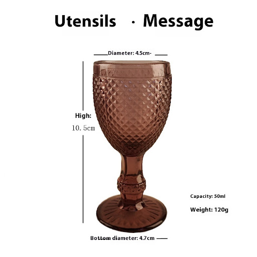 Title 1, Retro Relief Glass Spirits Cup Small Size Middl...