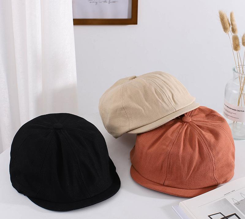 Title 3, Damski beret w jednolitym kolorze, letni, cienk...