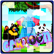 Animals cartoon jigsaw puzzle  Icon