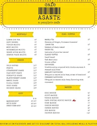 Asante Cafe menu 1