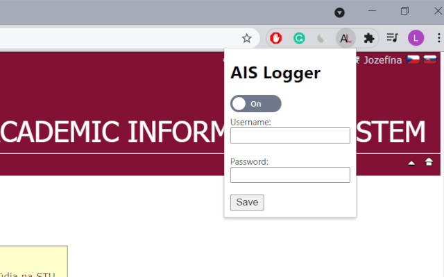 AISLogger chrome extension