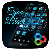 Cyan+Black Go Launcher Theme v1.0 Icon