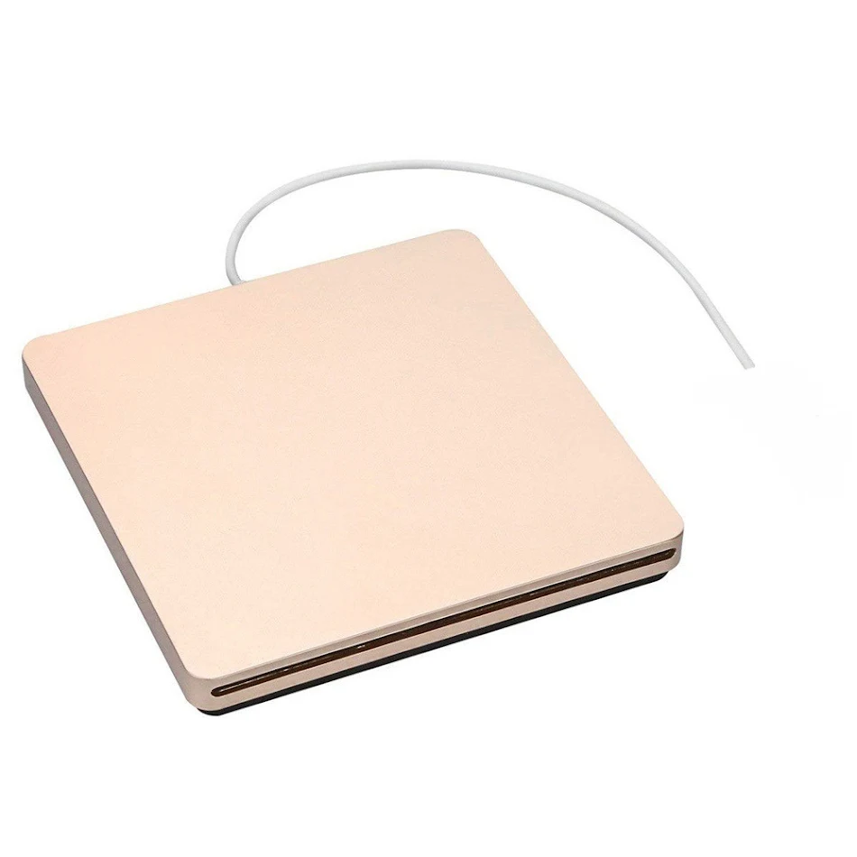 Gravador de CD Externo Portátil Ultradelgado com Sucção – Queime e Leia CDs Facilmente, Design Fino e Leve