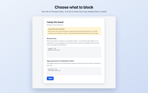 Family Site Guard screenshot 1