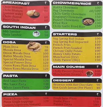 Salt & Peppers menu 