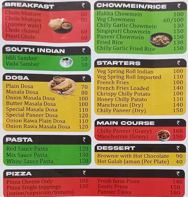 Salt & Peppers menu 