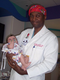 Dr Olutoye of Texas Children’s Hospital baby lynelee one year after birth