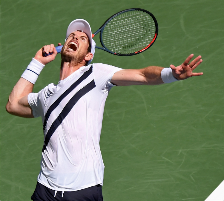 Andy Murray in action at the 2020 US Open