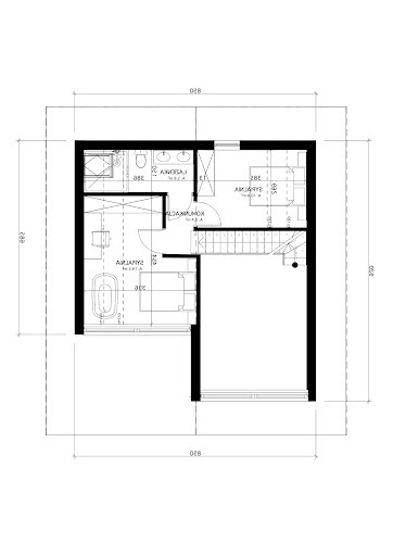 Stodoła Chalet wersja szkieletowa - Rzut poddasza