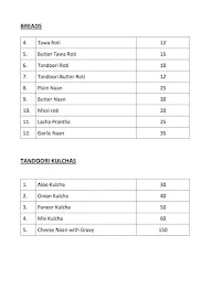 Chandigarh Junction menu 2