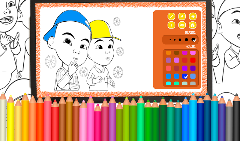 57 Coloring Upin Ipin  Latest Free