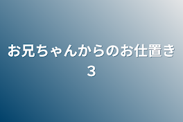 お兄ちゃんからのお仕置き３