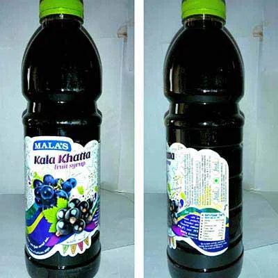 Mala'S Kala Khatta Fruit Syrup 1 Ltr