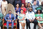 KZN ANC chair Siboniso Duma sits next to premier Nomusa Dube-Ncube during picture taking with King Misuzulu kaZwelithini at the provincial legislature opening on Tuesday.