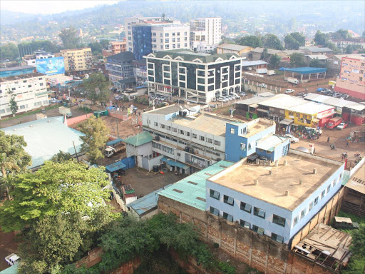 A birds-eye view of Kisii town in an undated photo. /ANGWENYI GICHANA