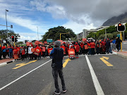 EFF members march in Cape Town.