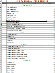 Chotu Bengali Food Services menu 1