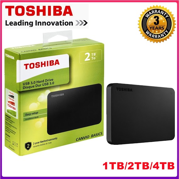 Ổ Cứng Rời Hdd 2.5 Toshiba 2Tb 1Tb / 4Tb