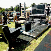 Joe Mafela's tombstone.