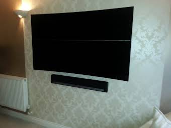 hanging tv on wall album cover