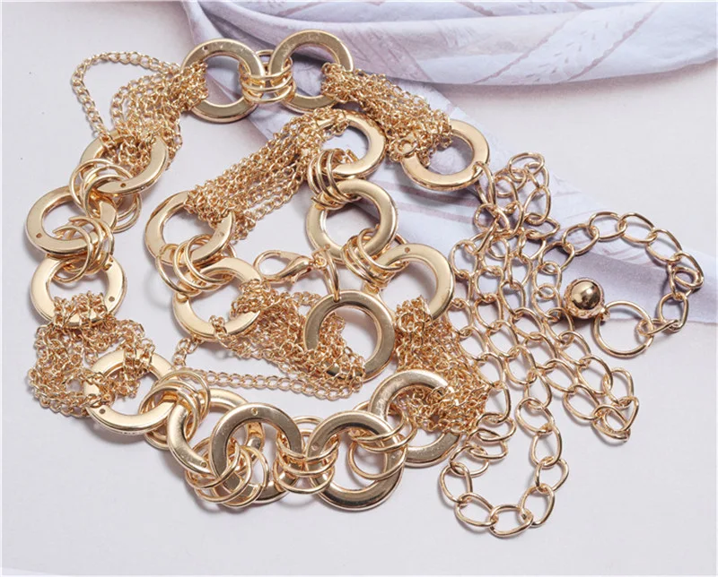 Fijne, bijpassende haar-tailleketting voor dames. Ideaal voor jurken, shirts, jassen en riemen. Maak je outfit compleet.