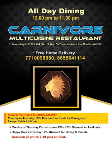 Carnivore menu 