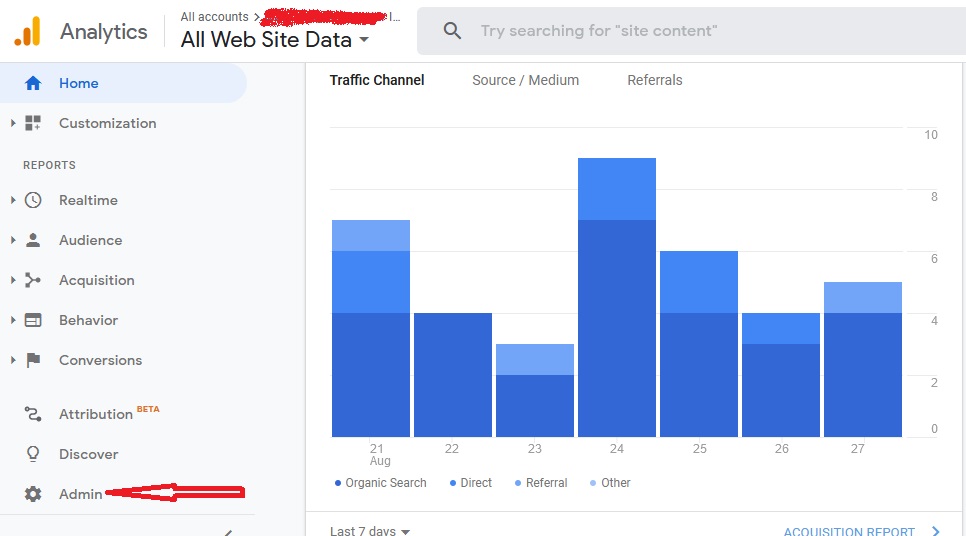 Sign in to your Analytics account