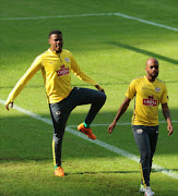 Bafana Bafana players Oupa Manyisa and Thamsanqa Gabuza. Picture credits: Gallo Images