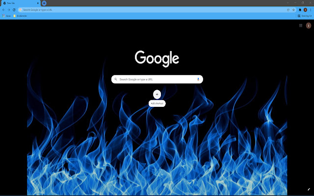 Blue Flames HD Wallpaper Theme chrome extension