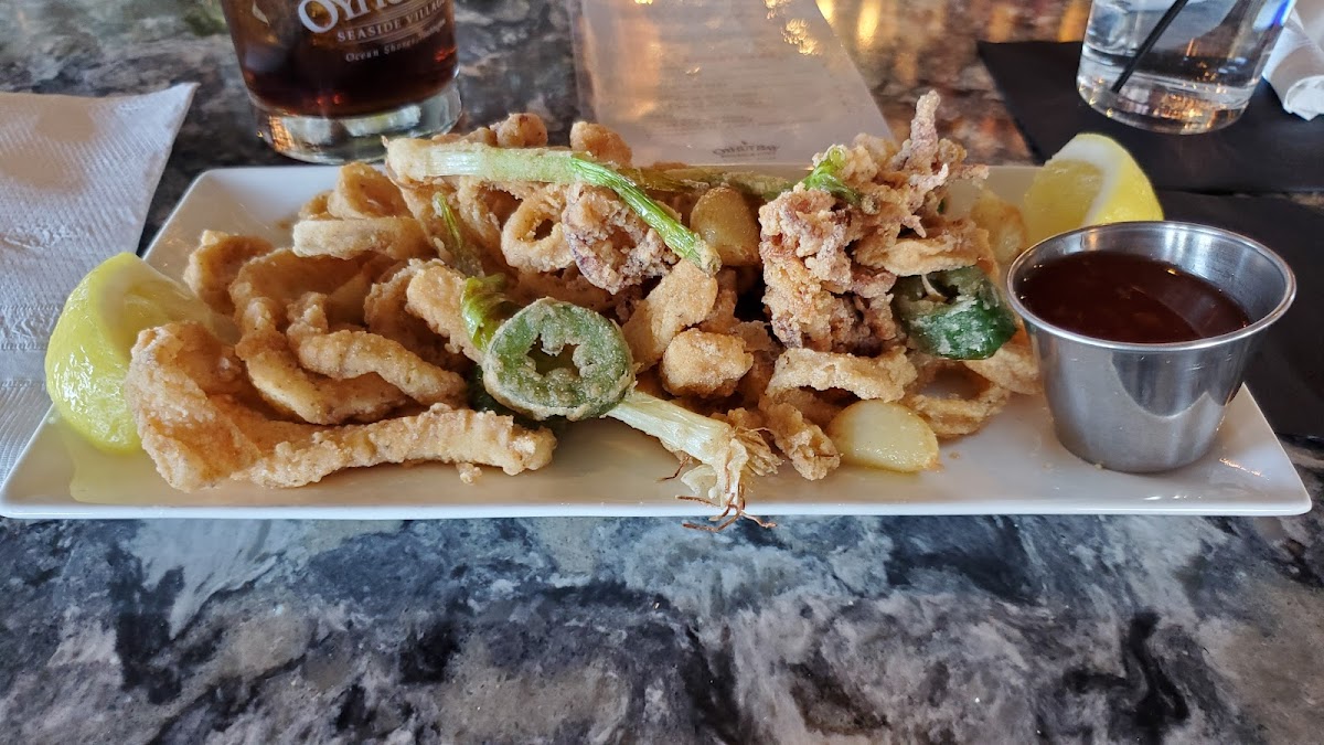 Happy hour calamari ($17)