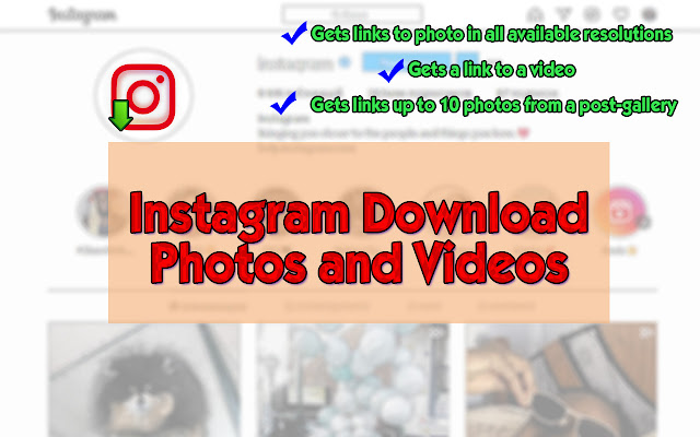 Instagram Ladda ner foton och videor