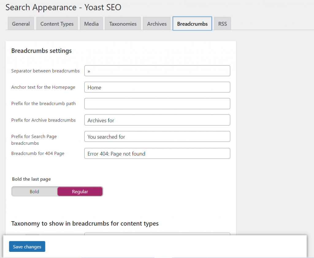 Tab Breadcrumbs Yoast SEO