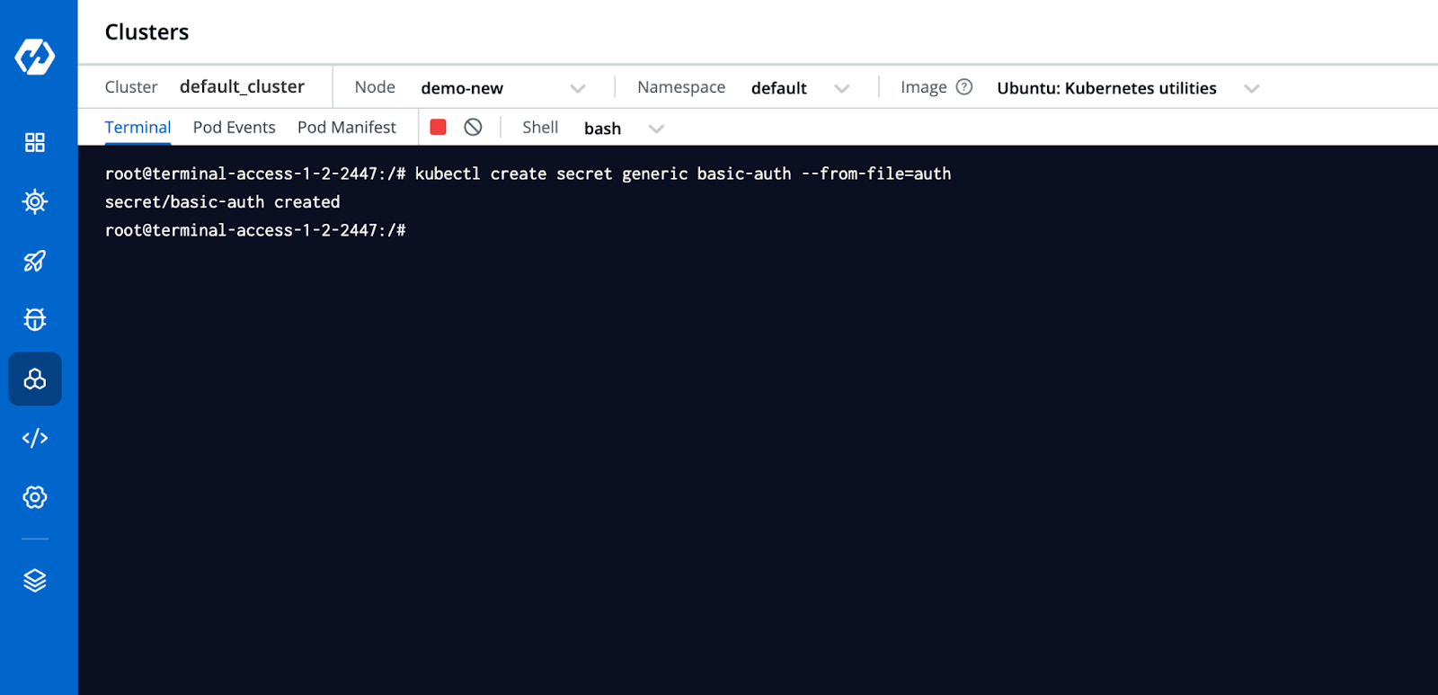 cluster access terminal